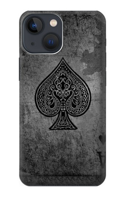 S3446 Black Ace Spade Case Cover Custodia per iPhone 13 mini