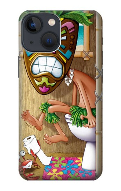 S1702 Tiki Man Toilet Case Cover Custodia per iPhone 13