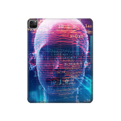 S3800 Digital Human Face Case Cover Custodia per iPad Pro 12.9 (2022, 2021, 2020, 2018), Air 13 (2024)