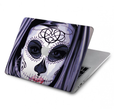 S3821 Sugar Skull Steam Punk Girl Gothic Case Cover Custodia per MacBook Pro Retina 13″ - A1425, A1502