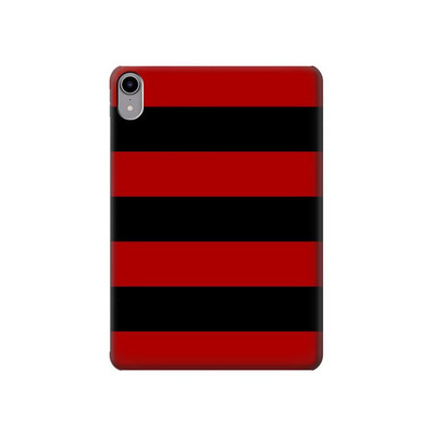 S2638 Black and Red Striped Case Cover Custodia per iPad mini 6, iPad mini (2021)