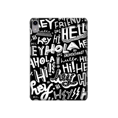 S2744 Hey Hi Hello Art Pattern Case Cover Custodia per iPad mini 6, iPad mini (2021)