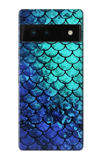 S3047 Green Mermaid Fish Scale Case Cover Custodia per Google Pixel 6