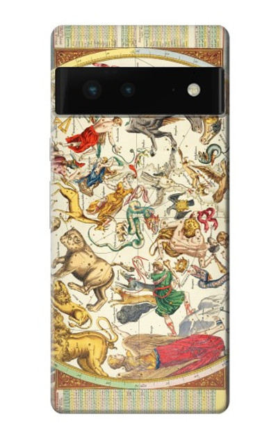 S3145 Antique Constellation Star Sky Map Case Cover Custodia per Google Pixel 6