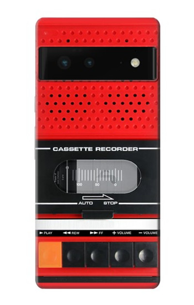 S3204 Red Cassette Recorder Graphic Case Cover Custodia per Google Pixel 6