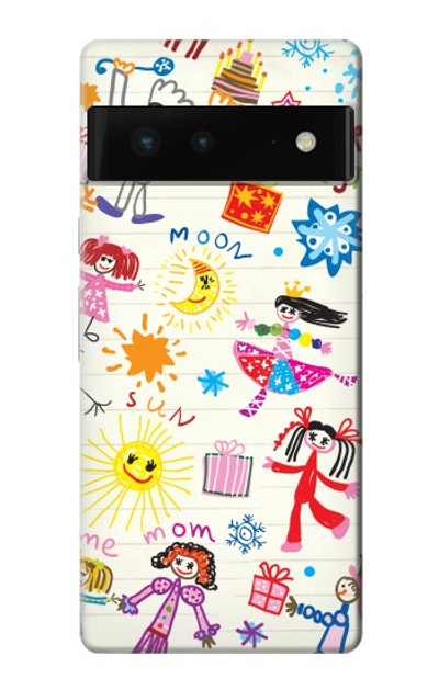 S3280 Kids Drawing Case Cover Custodia per Google Pixel 6