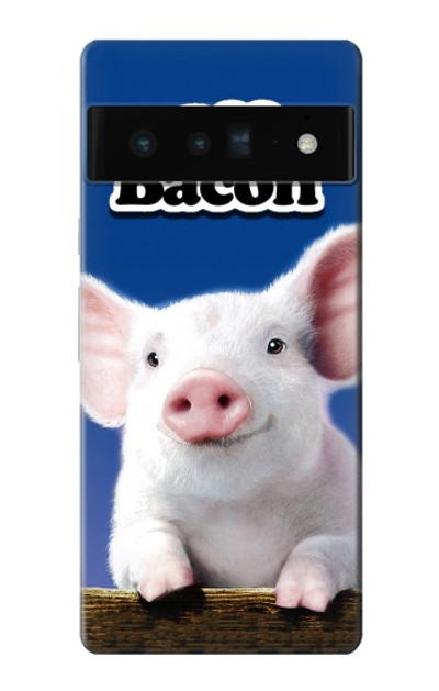S0608 I Love Bacon Cute Baby Pig Case Cover Custodia per Google Pixel 6 Pro