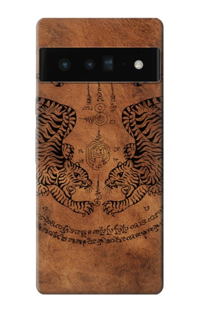 S3209 Sak Yant Twin Tiger Case Cover Custodia per Google Pixel 6 Pro