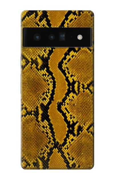 S3365 Yellow Python Skin Graphic Print Case Cover Custodia per Google Pixel 6 Pro