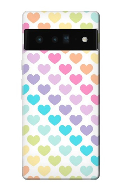 S3499 Colorful Heart Pattern Case Cover Custodia per Google Pixel 6 Pro