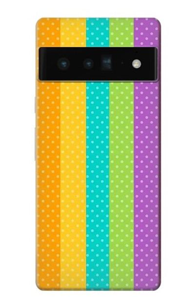 S3678 Colorful Rainbow Vertical Case Cover Custodia per Google Pixel 6 Pro