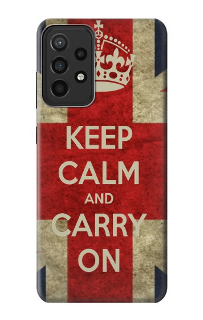 S0674 Keep Calm and Carry On Case Cover Custodia per Samsung Galaxy A52s 5G