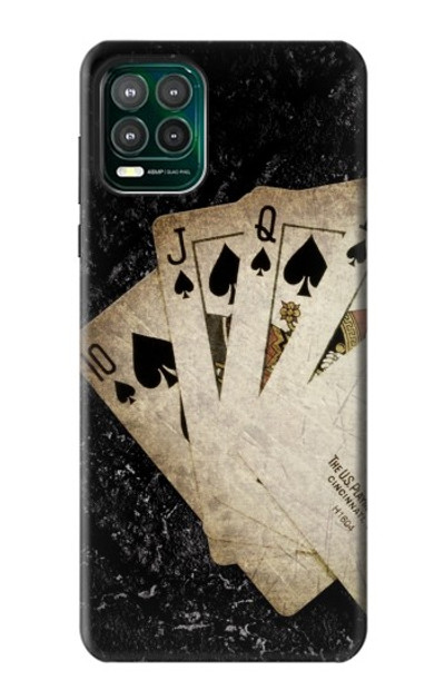 S3231 Vintage Royal Straight Flush Cards Case Cover Custodia per Motorola Moto G Stylus 5G