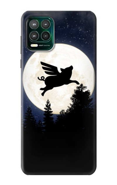 S3289 Flying Pig Full Moon Night Case Cover Custodia per Motorola Moto G Stylus 5G