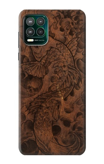 S3405 Fish Tattoo Leather Graphic Print Case Cover Custodia per Motorola Moto G Stylus 5G