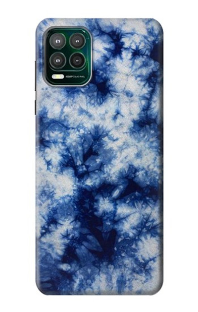 S3439 Fabric Indigo Tie Dye Case Cover Custodia per Motorola Moto G Stylus 5G