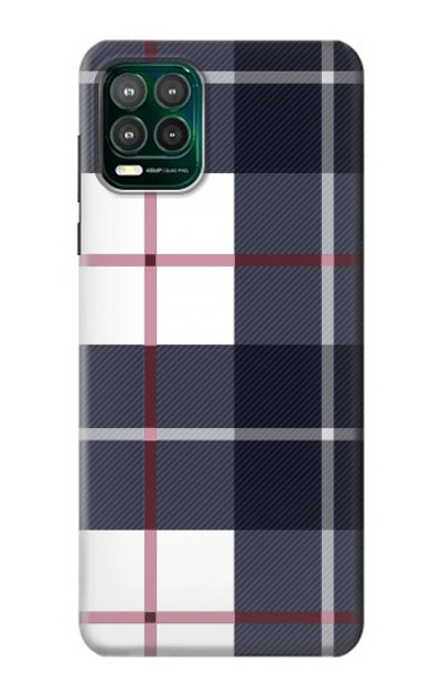 S3452 Plaid Fabric Pattern Case Cover Custodia per Motorola Moto G Stylus 5G