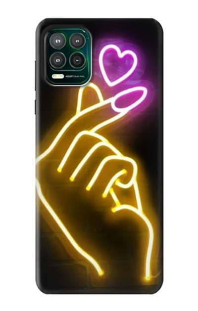 S3512 Cute Mini Heart Neon Graphic Case Cover Custodia per Motorola Moto G Stylus 5G