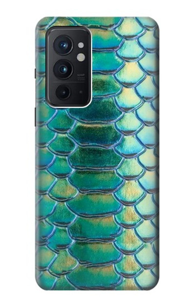 S3414 Green Snake Scale Graphic Print Case Cover Custodia per OnePlus 9RT 5G