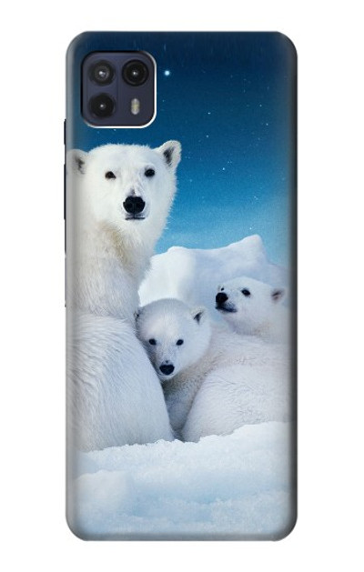 S0285 Polar Bear Family Arctic Case Cover Custodia per Motorola Moto G50 5G [for G50 5G only. NOT for G50]