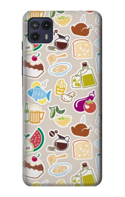 S2321 Food and Drink Seamless Case Cover Custodia per Motorola Moto G50 5G [for G50 5G only. NOT for G50]