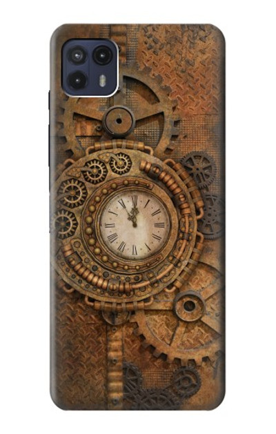 S3401 Clock Gear Steampunk Case Cover Custodia per Motorola Moto G50 5G [for G50 5G only. NOT for G50]