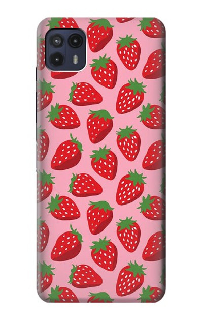 S3719 Strawberry Pattern Case Cover Custodia per Motorola Moto G50 5G [for G50 5G only. NOT for G50]