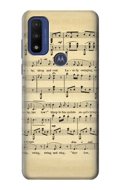 S2504 Vintage Music Sheet Case Cover Custodia per Motorola G Pure