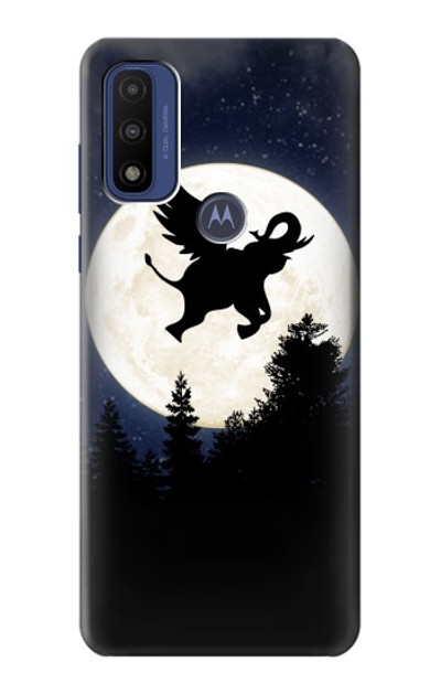 S3323 Flying Elephant Full Moon Night Case Cover Custodia per Motorola G Pure