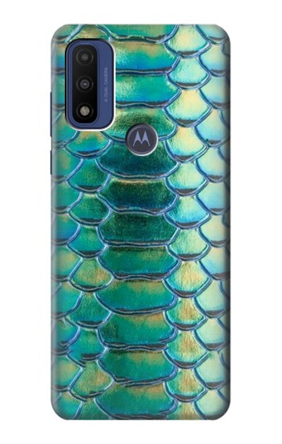 S3414 Green Snake Scale Graphic Print Case Cover Custodia per Motorola G Pure