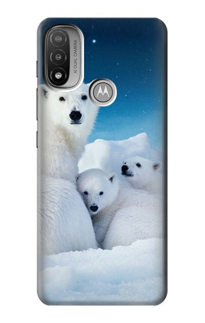 S0285 Polar Bear Family Arctic Case Cover Custodia per Motorola Moto E20,E30,E40