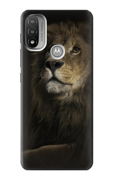 S0472 Lion Case Cover Custodia per Motorola Moto E20,E30,E40