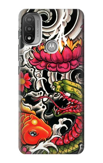 S0605 Yakuza Tattoo Case Cover Custodia per Motorola Moto E20,E30,E40