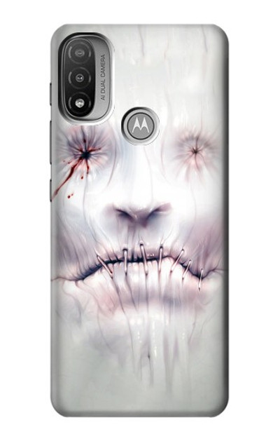 S0884 Horror Face Case Cover Custodia per Motorola Moto E20,E30,E40