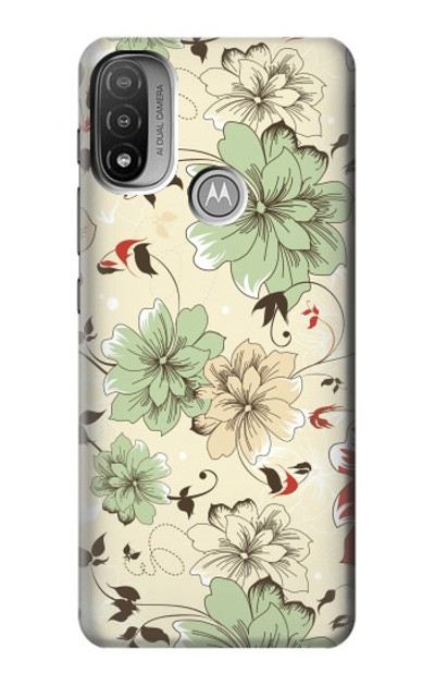 S2179 Flower Floral Vintage Art Pattern Case Cover Custodia per Motorola Moto E20,E30,E40