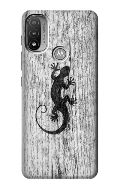 S2446 Gecko Wood Graphic Printed Case Cover Custodia per Motorola Moto E20,E30,E40