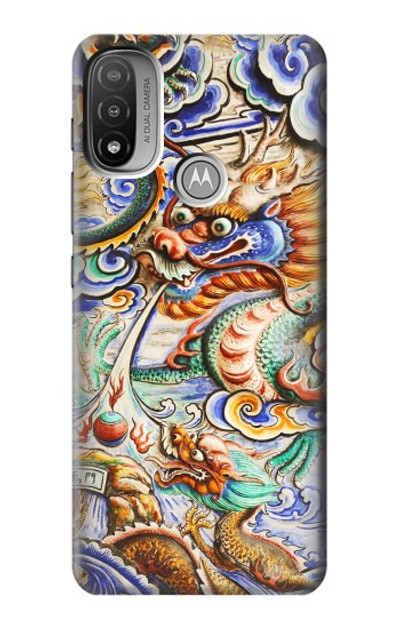 S2584 Traditional Chinese Dragon Art Case Cover Custodia per Motorola Moto E20,E30,E40