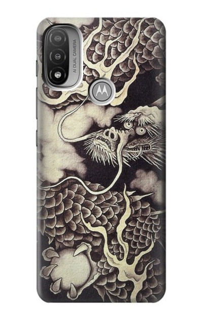 S2719 Japan Painting Dragon Case Cover Custodia per Motorola Moto E20,E30,E40