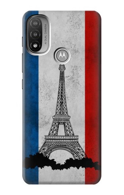 S2859 Vintage France Flag Eiffel Tower Case Cover Custodia per Motorola Moto E20,E30,E40