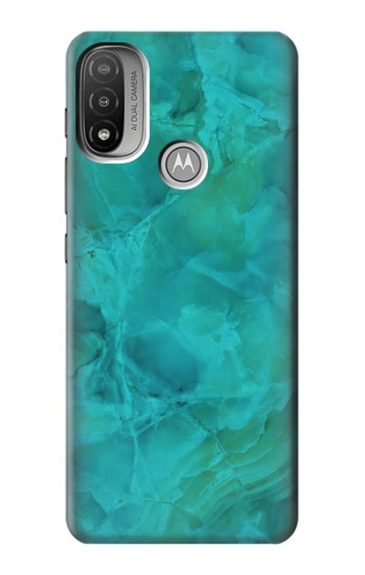 S3147 Aqua Marble Stone Case Cover Custodia per Motorola Moto E20,E30,E40