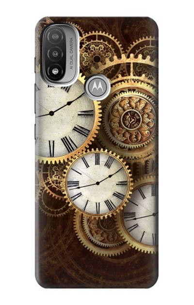 S3172 Gold Clock Live Case Cover Custodia per Motorola Moto E20,E30,E40