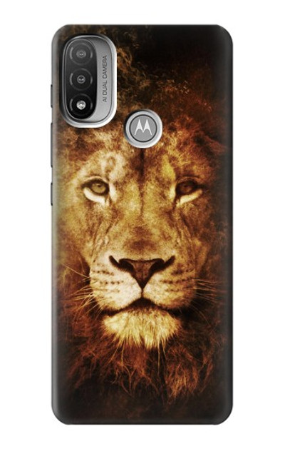 S3182 Lion Case Cover Custodia per Motorola Moto E20,E30,E40