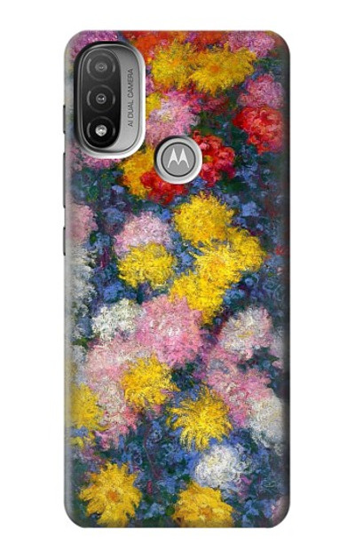 S3342 Claude Monet Chrysanthemums Case Cover Custodia per Motorola Moto E20,E30,E40
