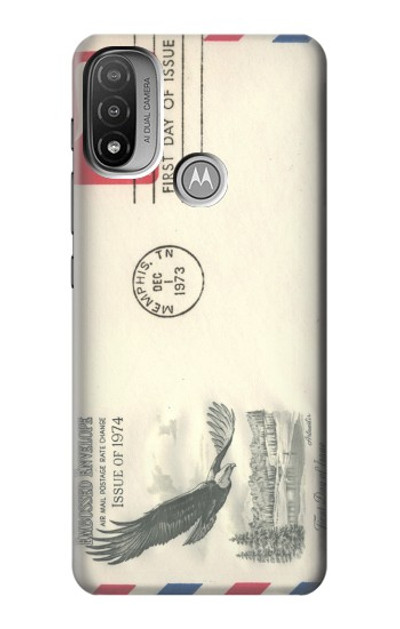 S3551 Vintage Airmail Envelope Art Case Cover Custodia per Motorola Moto E20,E30,E40