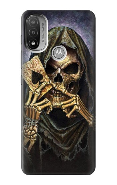 S3594 Grim Reaper Wins Poker Case Cover Custodia per Motorola Moto E20,E30,E40