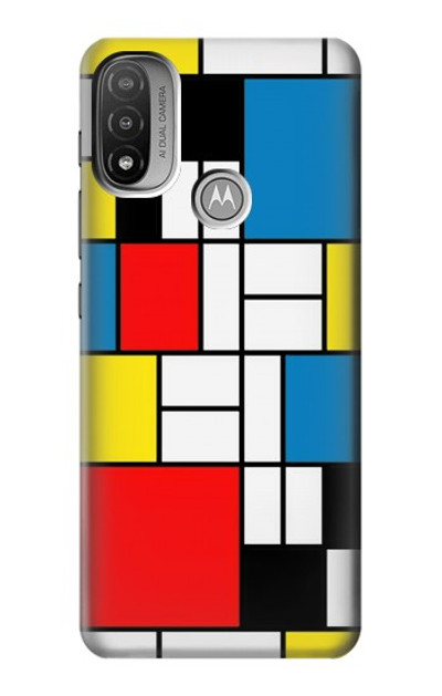 S3814 Piet Mondrian Line Art Composition Case Cover Custodia per Motorola Moto E20,E30,E40