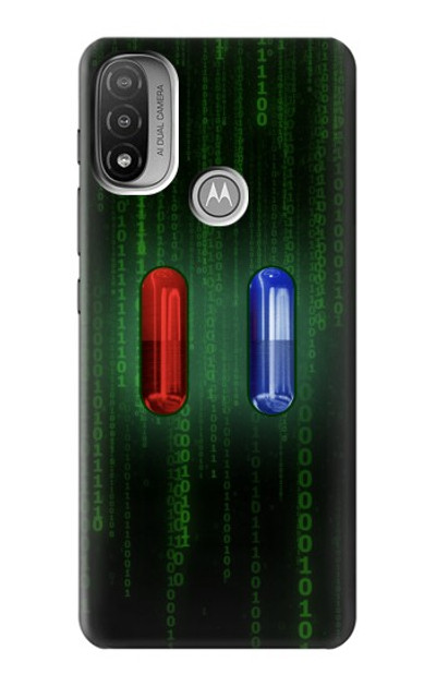 S3816 Red Pill Blue Pill Capsule Case Cover Custodia per Motorola Moto E20,E30,E40