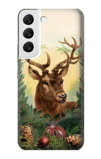 S2841 Vintage Reindeer Christmas Case Cover Custodia per Samsung Galaxy S22