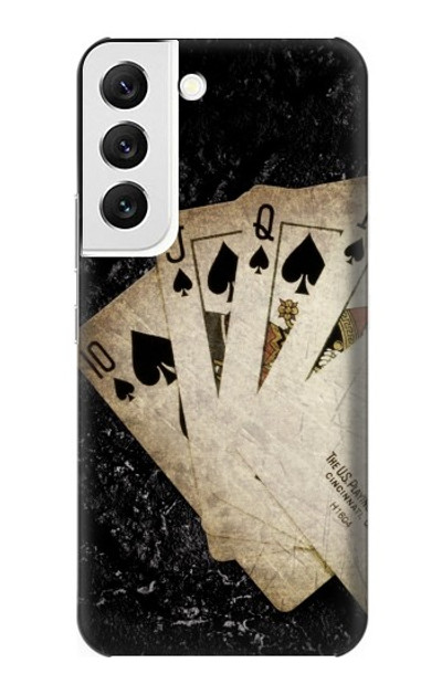 S3231 Vintage Royal Straight Flush Cards Case Cover Custodia per Samsung Galaxy S22