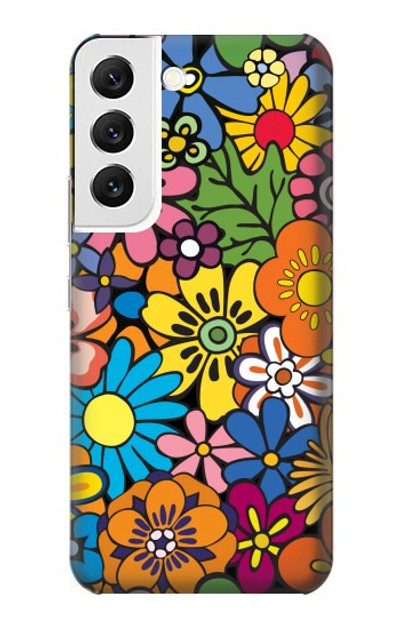 S3281 Colorful Hippie Flowers Pattern Case Cover Custodia per Samsung Galaxy S22